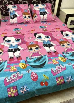 Комплект постільної білизни для дівчаток " ляльки лол" в наявності 1,5 сп і 2 сп