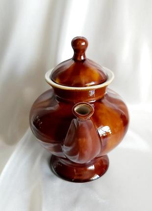 Чайник майолика винтажный керамика4 фото
