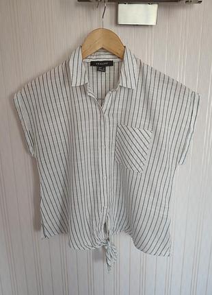 Жіноча укорочена сорочка в полоску primark розмір xs