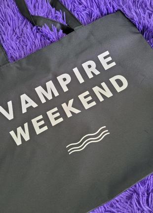 Крутий вампірський неформальний шоппер сумка з тканини vampire weekend2 фото