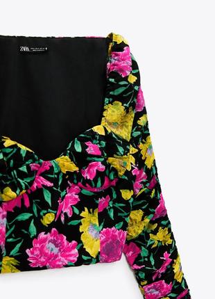 Топ з квітковим принтом/ блуза зара6 фото