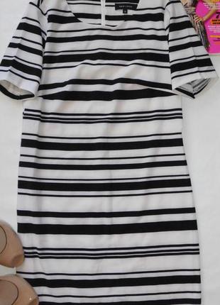Полосатое платье в черно-белую полоску от new look2 фото
