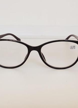 Очки  женские для зрения, с диоптриями с белой линзой +4,002 фото