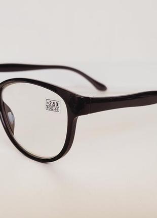 Очки  женские для зрения, с диоптриями с белой линзой +4,005 фото
