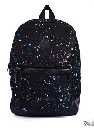 Черный рюкзак с цветными точками four elements
