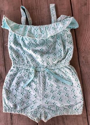 Ніжний мереживний ромпер м'ятного кольору