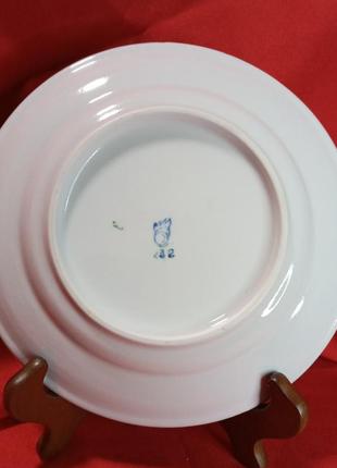 Тарелка мелкая. керамическая. д-20,2 см. бориславский фз н7502 фото
