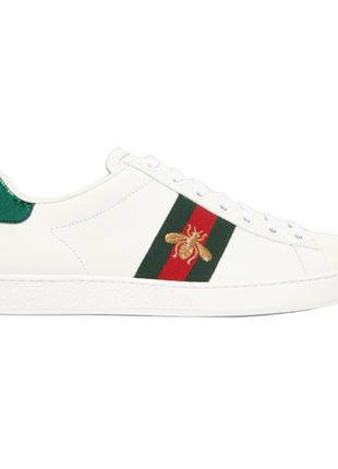 Жіночі кросівки, кеді gucci ace watersnake-trimmed embroidered leather sneakers, size 38