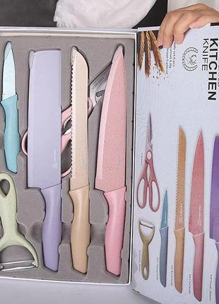 6 в 1 - набір ножів з керамічним покриттям набор ножей с керамическим покрытием