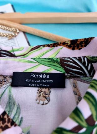 Вкорочена сорочка в принт від bershka3 фото