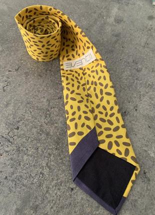 Галстук,  жовта краватка , 100% шовк3 фото