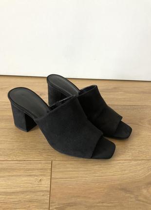 Мюли zara 38р. на каблуке