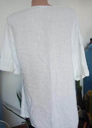 Белоснежная льняная блуза,рубаха ,туника2 фото