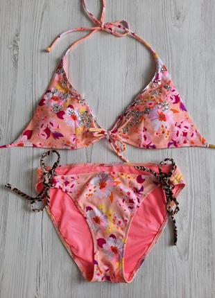 Яскравий купальник victoria's secret оригінал трикутники стрази паєтки р. м l