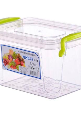 Al-plastik minilux пищевой контейнер с ручками 0.45 л