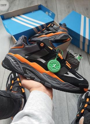 Adidas niteball black orange 🧡 🖤мужские кроссовки адидас весна-осень3 фото