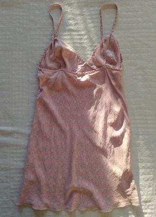 Комбинация из шелка, розовая2 фото