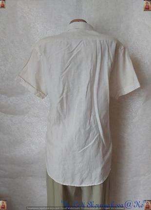 Нова з біркою бавовняна літня легка чоловіча сорочка в кольорі беж, розмір л-ка2 фото