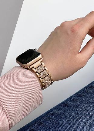 Ремешок розовое золото для apple watch