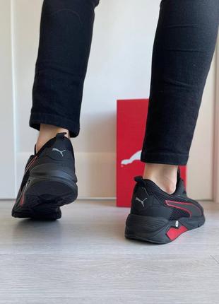 Чоловічі літні чорні з червоним текстильні кросівки puma🆕 кросівки пума5 фото