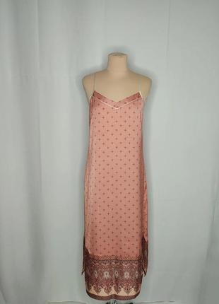 Сукня персиково-рожева на бретельках2 фото