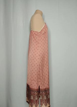 Сукня персиково-рожева на бретельках4 фото