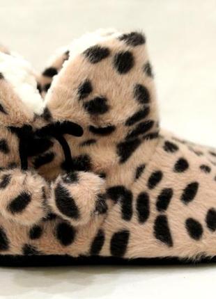 Женские домашние тапки принт леопард 37 размер george2 фото