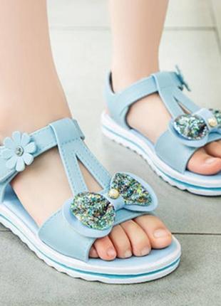 Босоножки сандалии  для девочек like it голубые