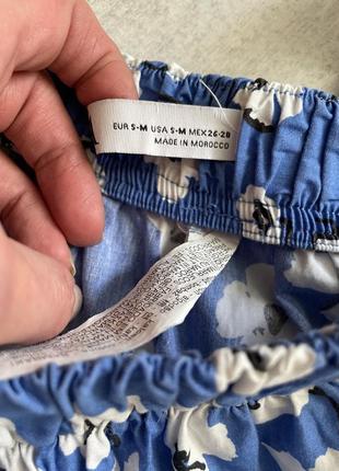 Ярусная юбка зара хлопковая zara макси maxi p. s/m с цветочным принтом6 фото