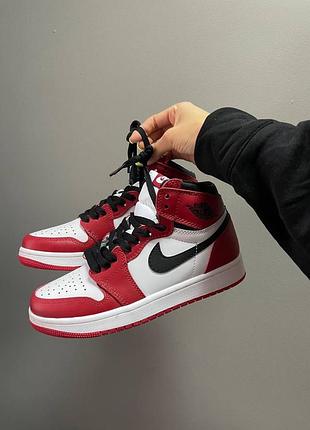 Nike air jordan retro 1 « chicago » женские  кроссовки найк аир джордан