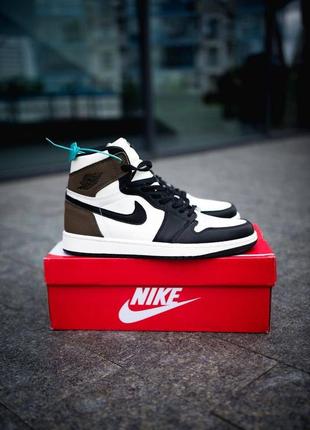 Nike air jordan retro 1 high og "dark mocha" чоловічі кросівки найк аїр джордан6 фото