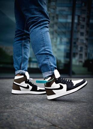 Nike air jordan retro 1 high og "dark mocha" чоловічі кросівки найк аїр джордан3 фото