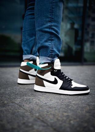 Nike air jordan retro 1 high og "dark mocha" чоловічі кросівки найк аїр джордан2 фото