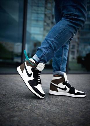 Nike air jordan retro 1 high og “dark mocha” мужские кроссовки найк аир джордан7 фото