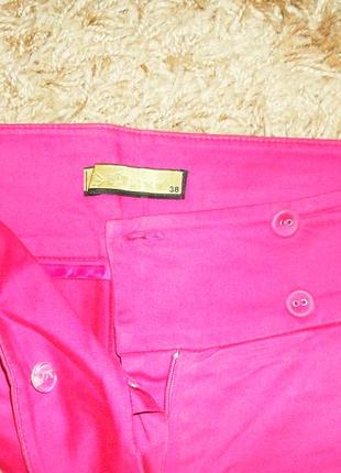 Штаны джинсовые розовые6 фото