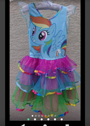 Платье my little pony радуга деш 3-4г. лошадки пони