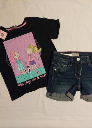 Летний комплект на девочку шорты и футболка