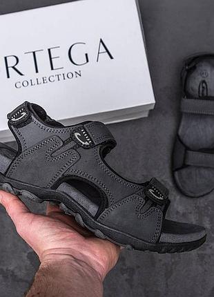 Мужские кожаные сандалии supo grey