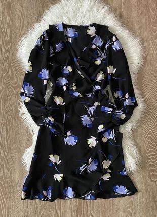 Сукня сарафан на запах квітковий принт креп шифон український бренд2 фото