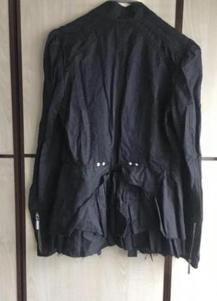Пиджак черный коттоновый5 фото