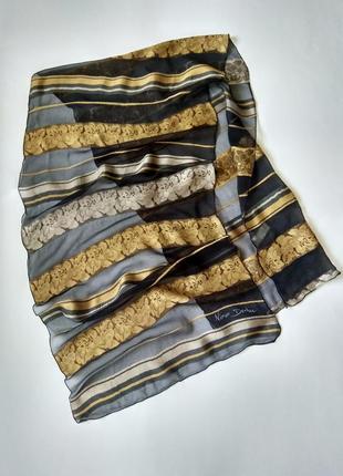 Шелковый подписной палантин платок niror dorlac франция. винтаж3 фото