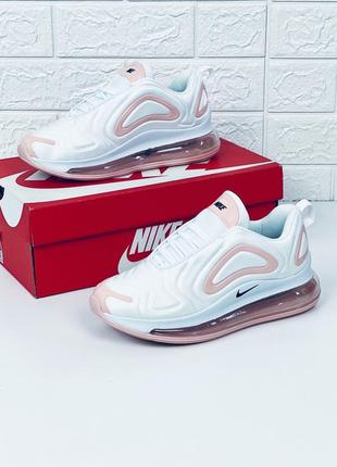 Кроссовки женские nike air max 720 white-nude кросовки найк аир макс белые женские весна лето7 фото