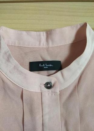 Нарядная блузка рубашка из шелка шелковый шелковый шелк paul smith black ☕ 44-46рр5 фото