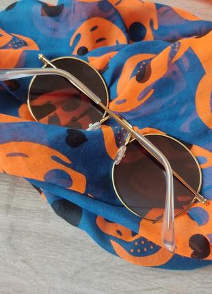 Коричневые круглые очки ретро винтаж 5