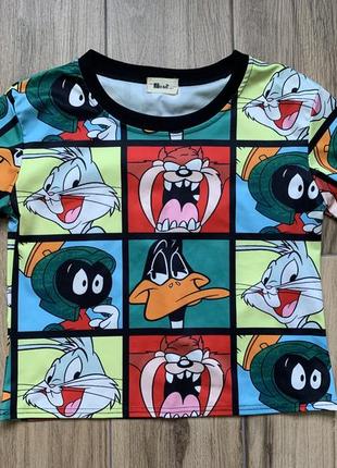 Крута яскрава футболка з героями looney tunes