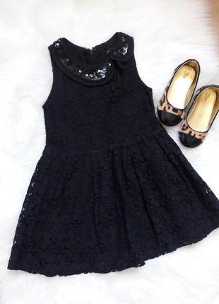 Маленькое черное платье для вашей принцессы 4 год.6 фото