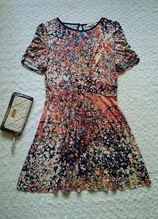 Трикотажное платье цветочный принт oasis р.s на р.44-46 s-m.