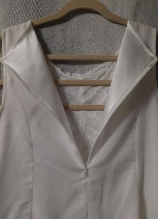Белая, женская кружевная блуза, молочная блузка с кружевом.3 фото