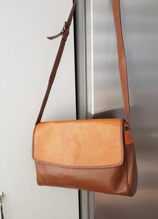 Шкіряна сумка вінтаж, винтажная кожаная сумка1 фото