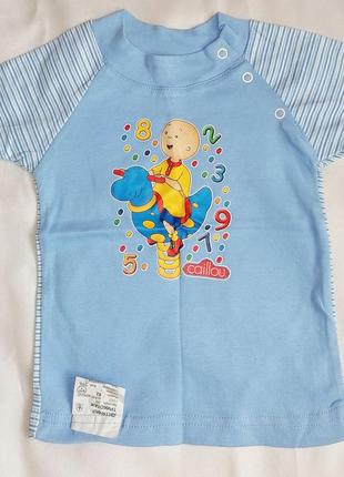 Футболка блакитна хлопчику 80 см